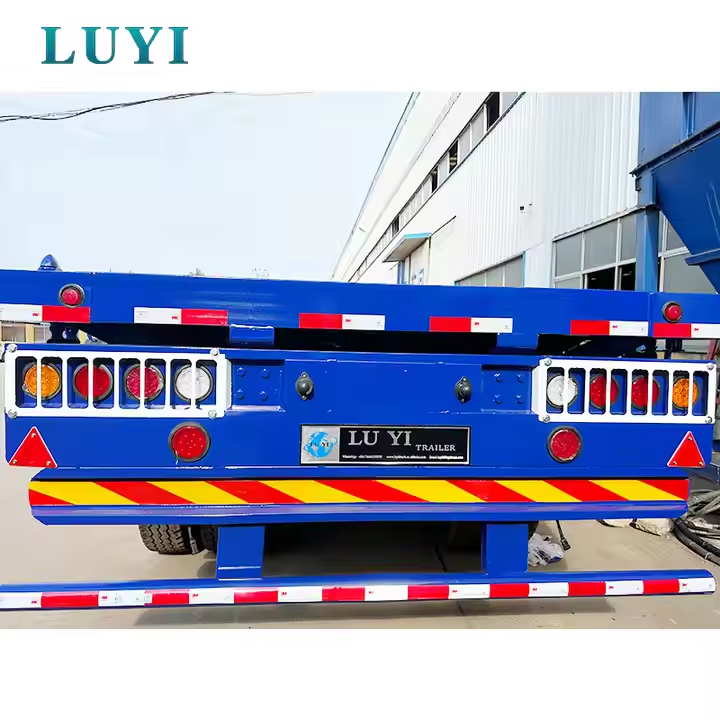 3-Axle 60-100T Container Cargo transportation Flatbed Trailer 2