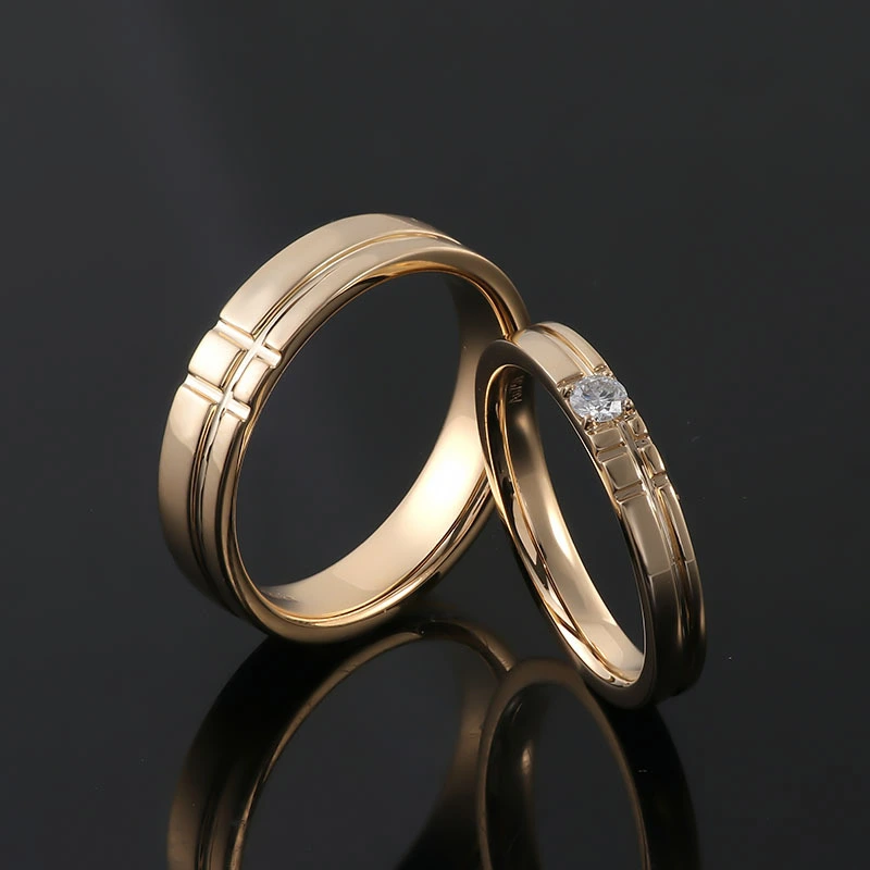 Provence Wedding Rings Gold 18k Yellow Couple Romantic Style Fine Jewelry Ring Set For Dear Lover First Choose 1
