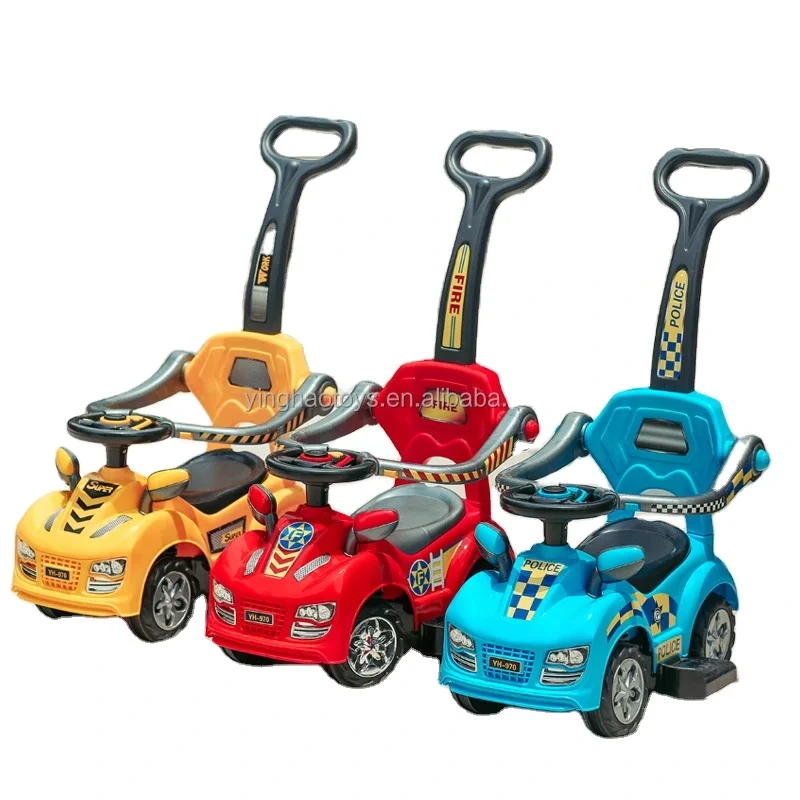 Cavalca macchinine 4 ruote push & Pedale cavalcabile Passeggino per auto Batteria per bambini Giocattoli in plastica per bambini Cosmetico in plastica Roll On 2 Ml 1