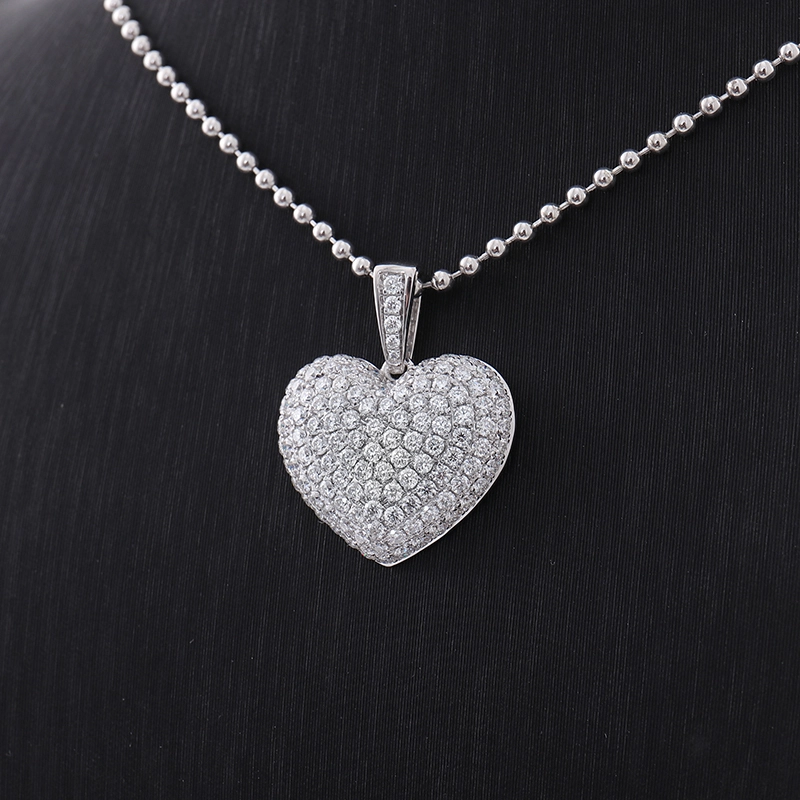 Provence S925 Collier de bijoux de mode forme de coeur rond 1