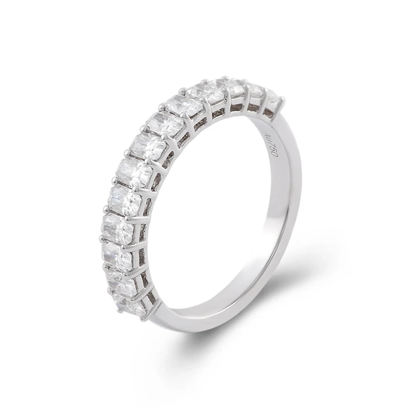 Style Fashion Gold Half Eternity Band 3 * 2 mm Radiant Brilliant Cut Moissanite Def Diamond Wedding Half Band 1