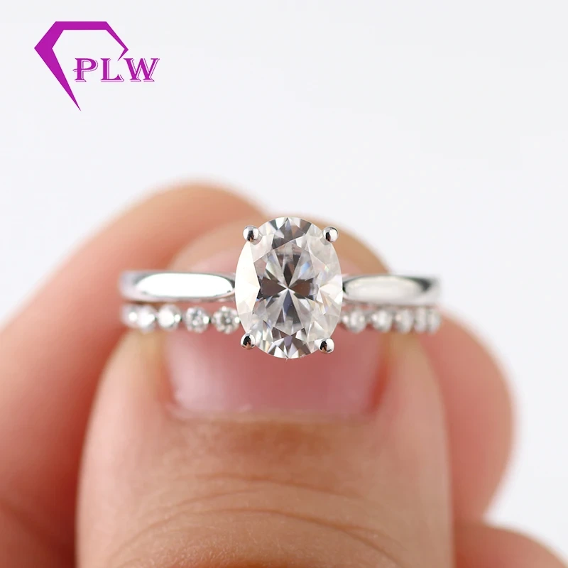 14 carats en or blanc rose rose 5x7 mm 1