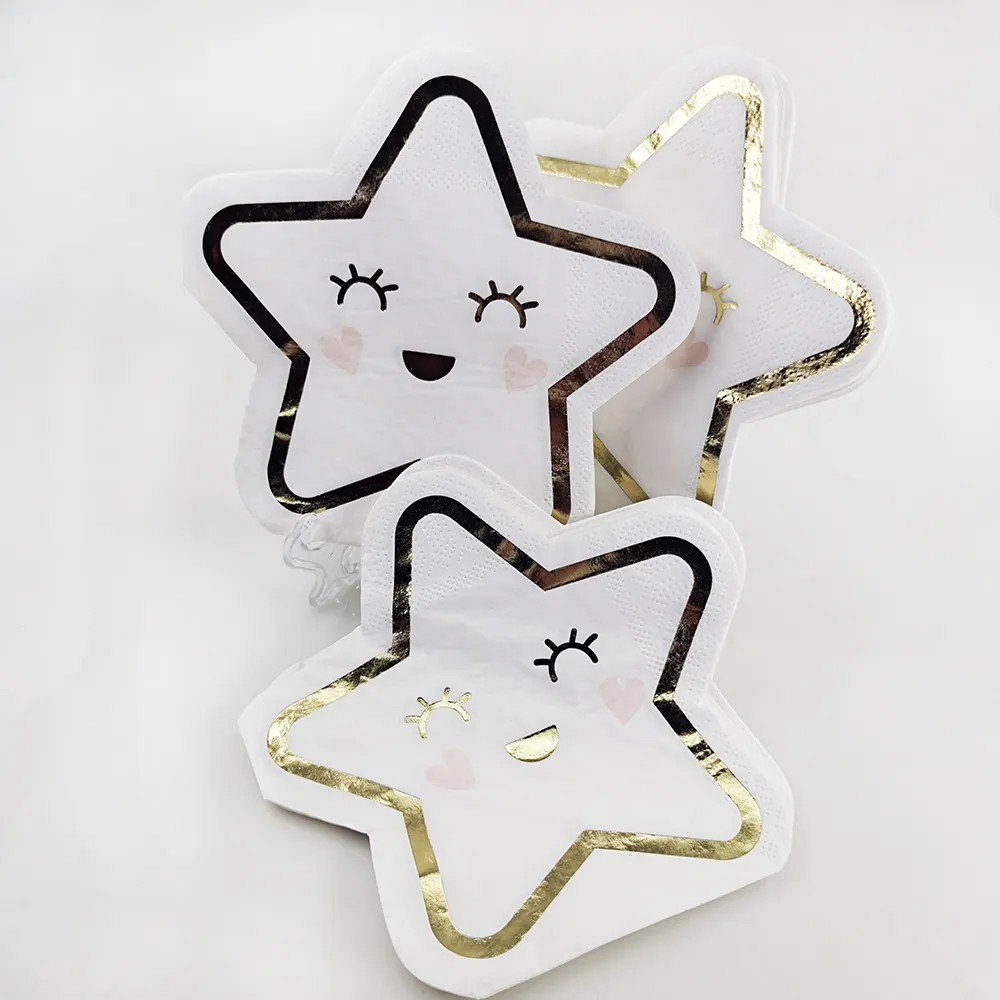 Custom Made Paper Napkins Shinning Stars Design Wholesale - Xiangsheng 3