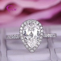 Bague de fiançailles en moissanite 14 carats, nouvelle conception, 7 x 9 mm, pour filles 1