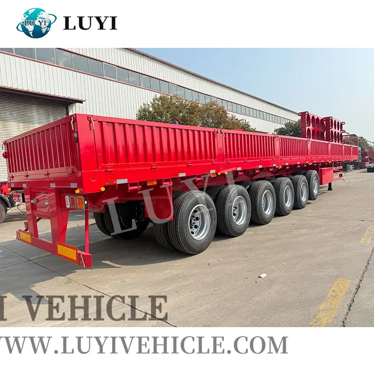 6-Axle Drop Side Semi Trailer Heavy Cargo Transport Customizable 1