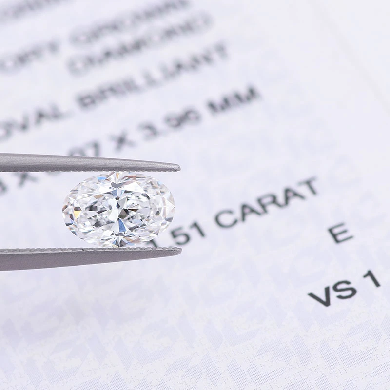 Oval Shape Igi 1-4ct E-vs1 Clarity Lab Grown Diamond Loose Lab Diamond Cvd Wholesale Best Price For Lab Grown Diamond Ring 1
