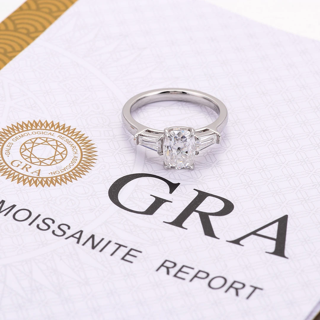 4.0CT Bagues Moisanite pour femmes Bijoux de mariage Real 10k 14K 18k Solid Gold Pass Tester Diamond Tester Men Moisanite Engagement Anneau de fiançailles 1