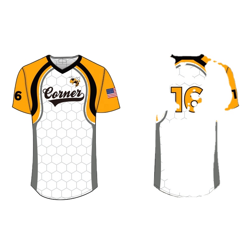 Camisa de beisebol personalizada, sublimação, bordado, sarja disponível 4