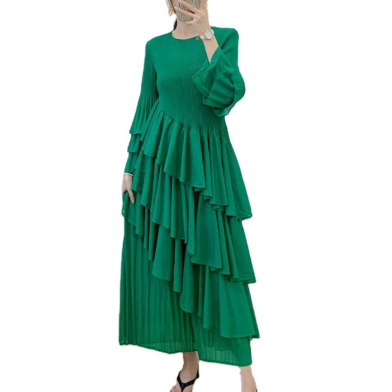 ملابس فاخرة مطوية ODM Miyake Women Women Pressed Dress Discal Discall 1