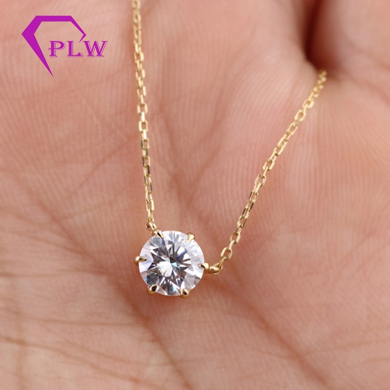 E Couleur 1CT Collier pendentif Moisanite Round 40 cm 1