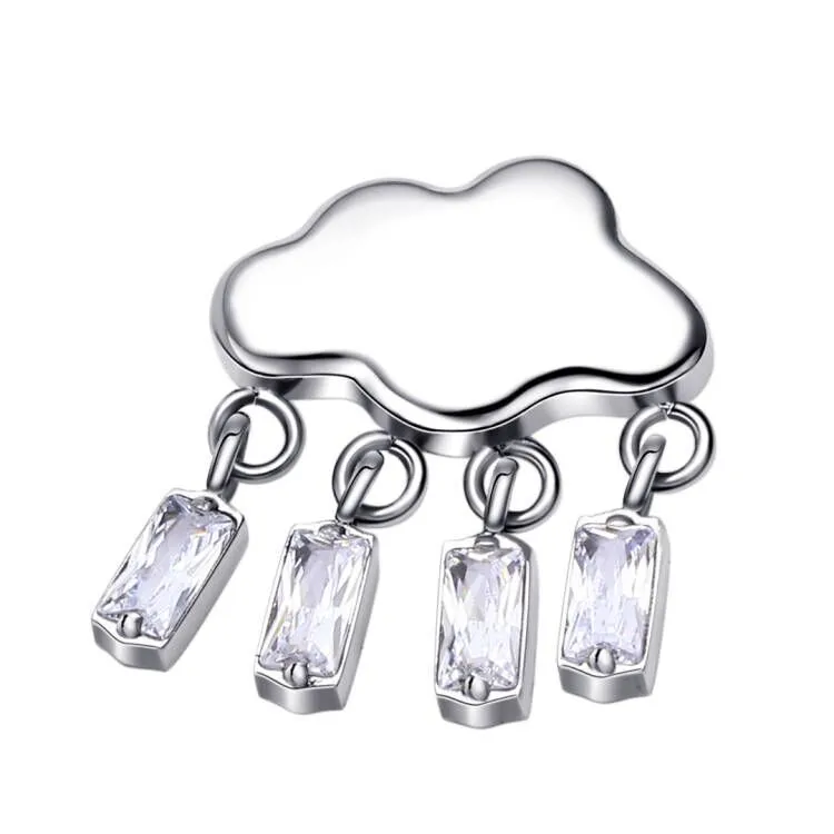 Eternal Metal Astm F136 Titanium Cloud With Colorful Cubic Zircon Internally Threaded Top Piercing 1