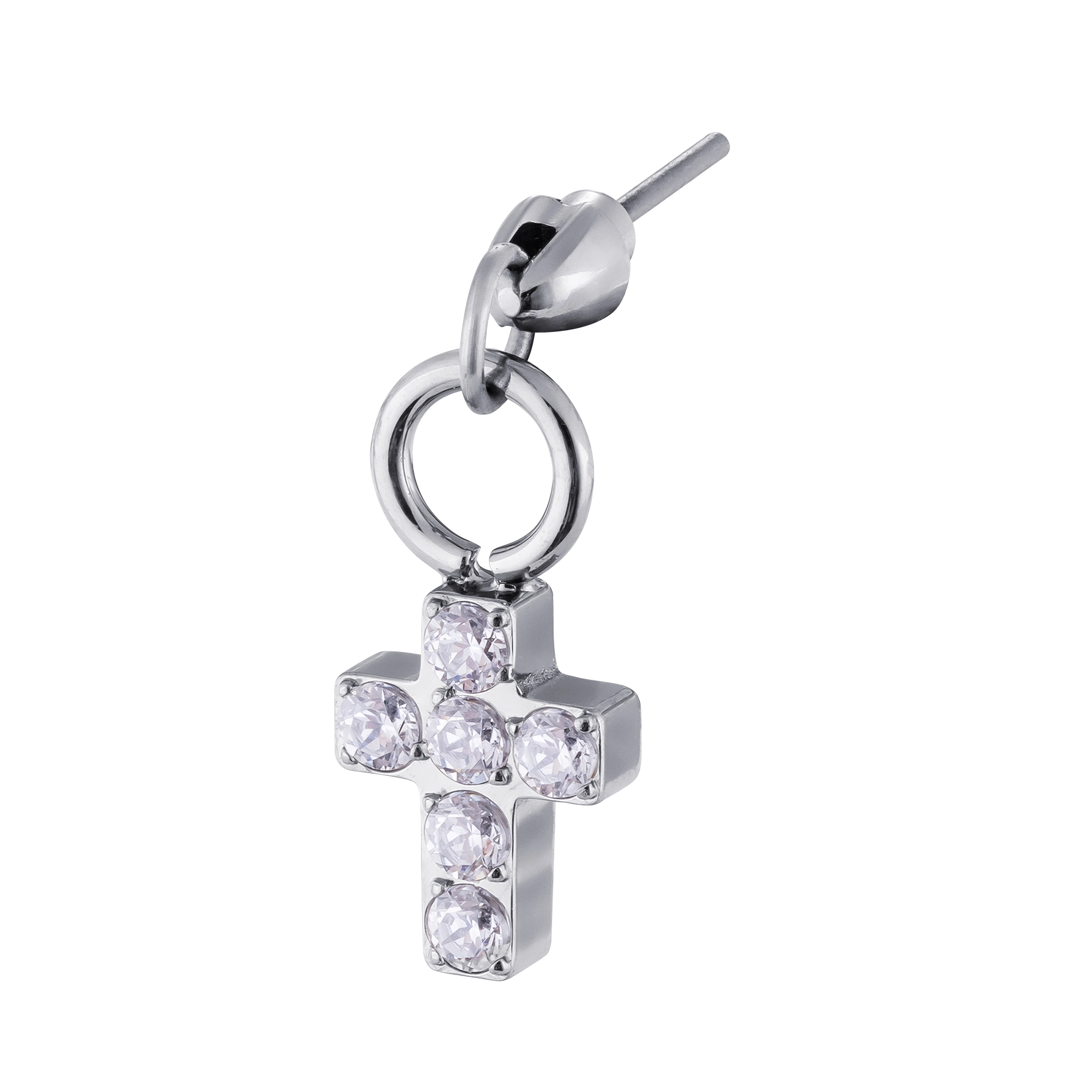 Eternal Metal Titanio Piercing Cross Shaped Threadless Ends Piercing Jewelry Wholesale Body Piercing 1