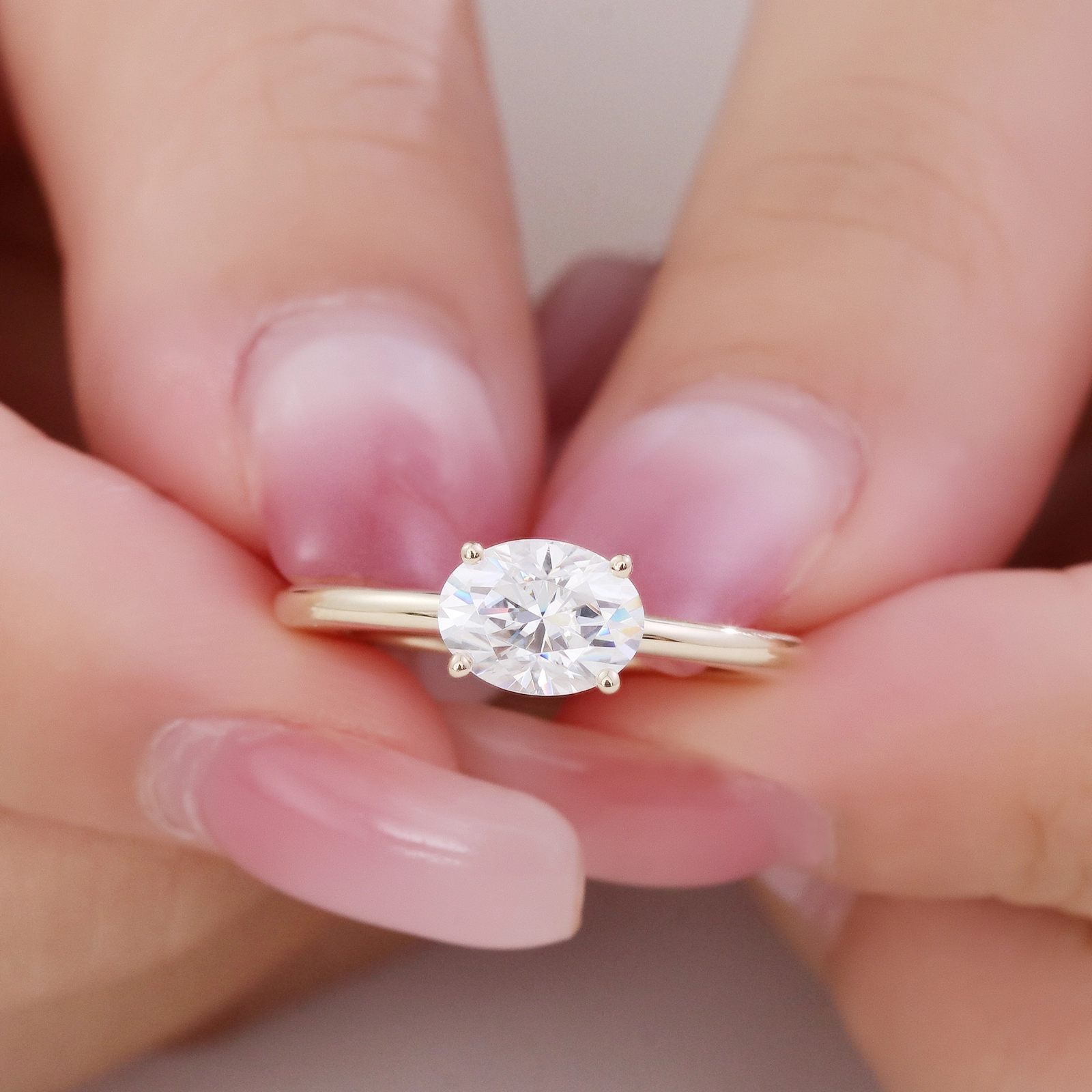 Bague en or 10 carats avec diamant et moissanite de 1,5 carat, vente en gros en usine, bijoux fins pour femmes 1
