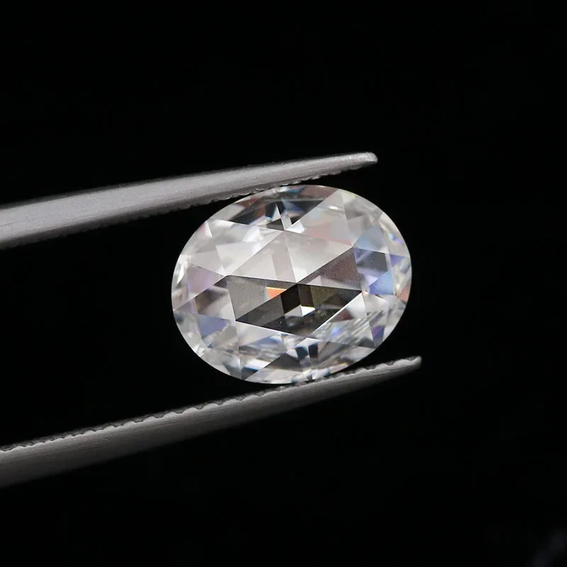 Rose coupé ovale Moisanite Loose Stones Faire des bijoux Bague de mariage Loose Moisanite Diamonds VVS Produit de vente chaude 1