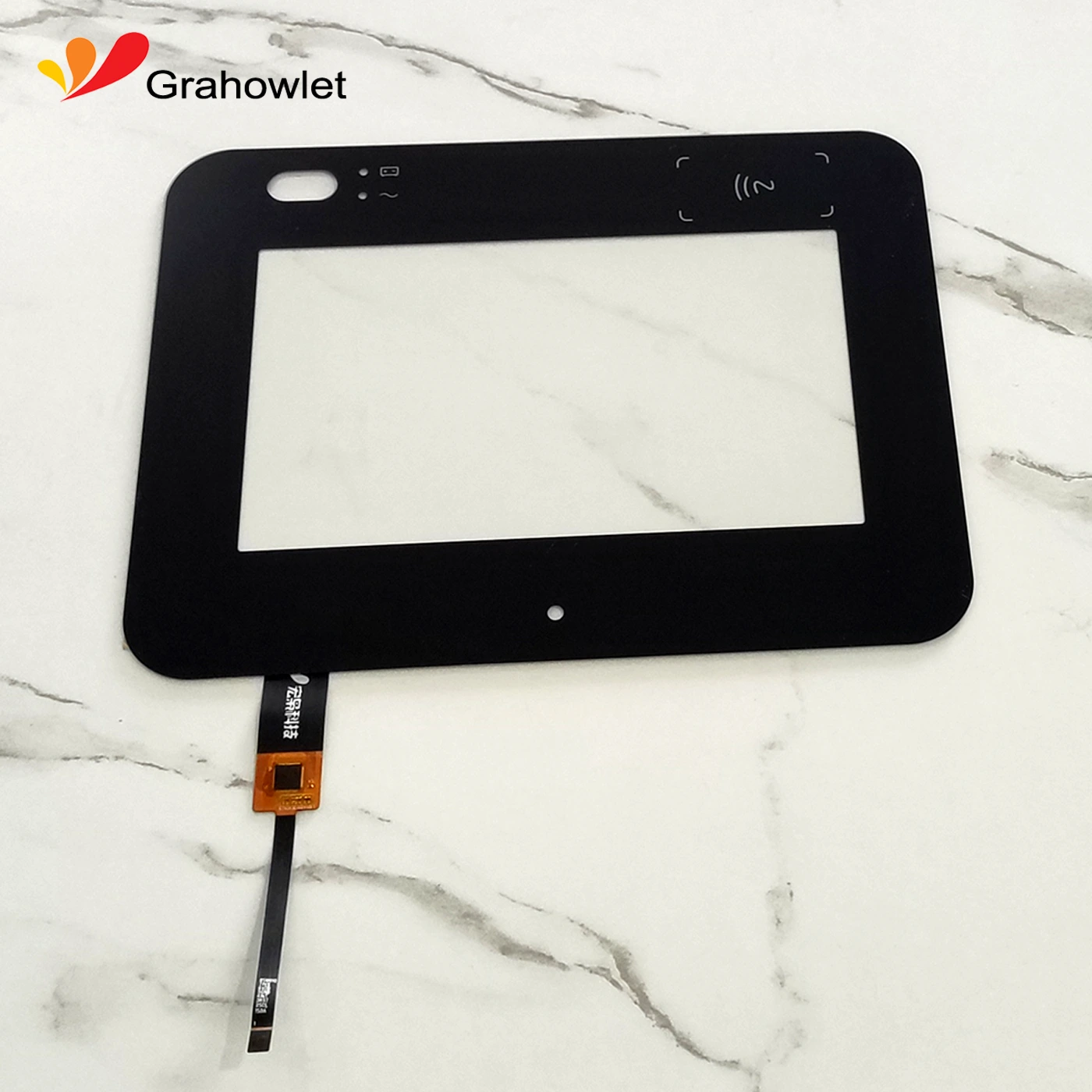 Hx0701707 Pcap 7 Inch Round Corners Around Capacitive Iic/usb Touch Panel For Medical Equipment 1