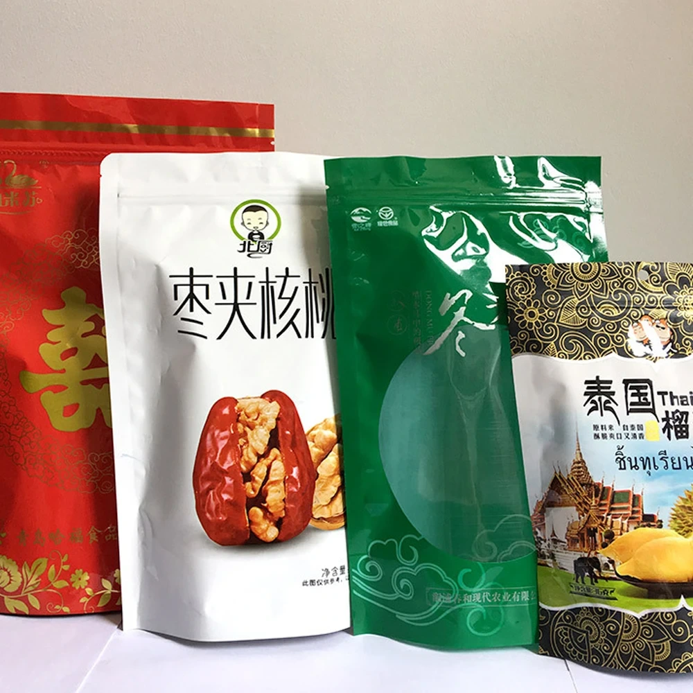 High Quality Aluminum Foil Compostable Doypack Stand Up Zipper Pouch Foodgrade Biodegradable Bag 1