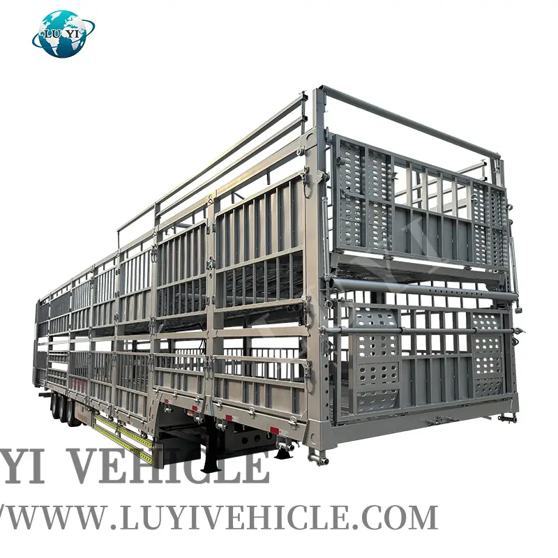 Animal Livestock Transport Stake Fence Semi Trailer 1