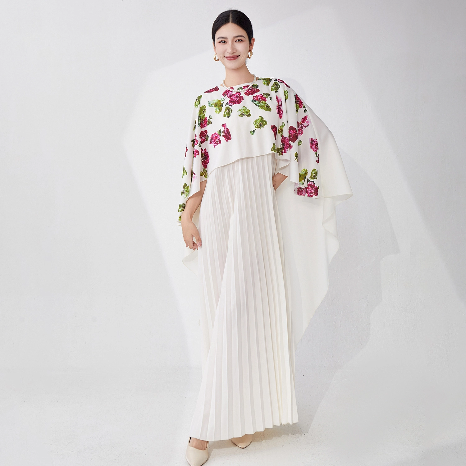 Wholesale Custom Printed Loose Summer Dress for Women – Irregular Miyake Pleated Design, Plus Size Available 1
