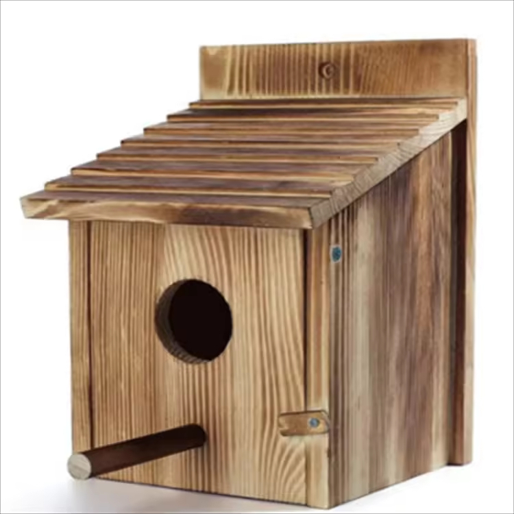 Nichoir à oiseaux en bois pour perroquets &, maison d'extérieur pour petits oiseaux avec bois pour jouer aux oiseaux, vente en gros-Xinchen 1
