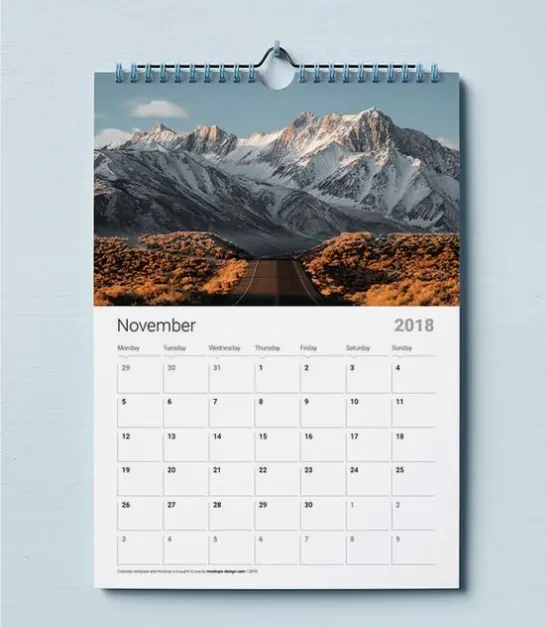 Calendrier mural de paysage en couleur personnalisé Prince 1
