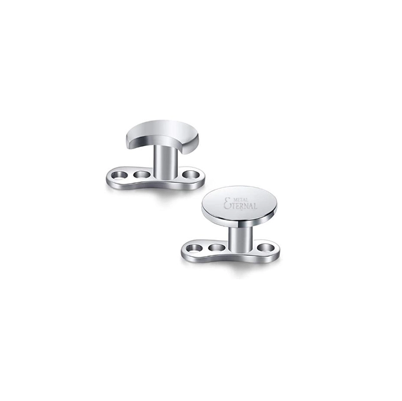 Eternal Metal 2pieces 3 Hole 2.5mm Height Astm F136 Titanium Dermal Anchors Piercing Jewelry 1