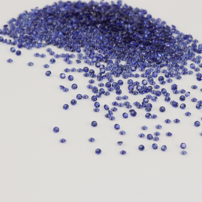 Rould Round Cut 34# Seanthetic Tapphire Corundum Melee Stone 1