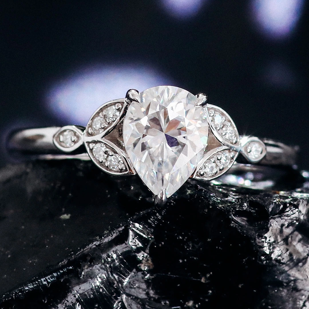 Provence Custom Design Moisanite Jewelry Silver 14k Engagement en or Ring Moisanite 1