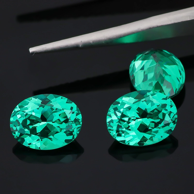 Diamond Factory Sale Green Color Lab Grown Chrysoberyl Pear Oval Brilliant Cut Lab Diamond Gemstones For Ring Making 1