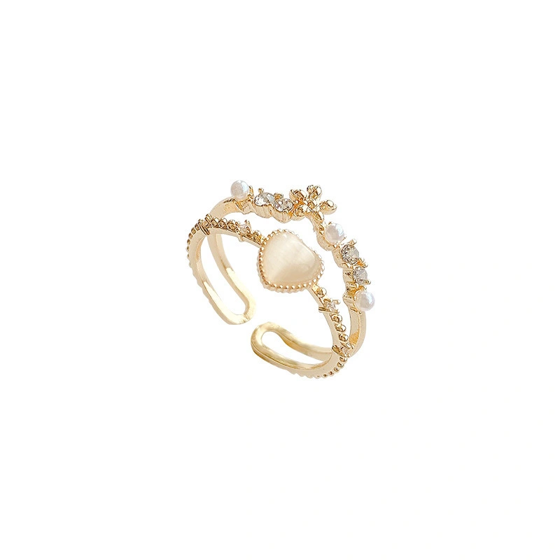 Wholesale Light Luxury Rings With Personalized Design And Micro Set Zircon Stone Rings Adjustable In High Hand Saving Jewelry 1