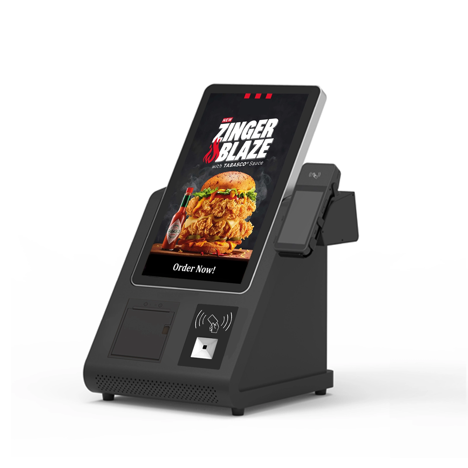 18.5 Inch Desktop Self Service Ordering Kiosk Android Pos Terminal Kiosk Touch Screen With Barcode Scanner Thermal Printer 1