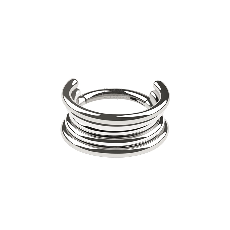 Eternal Metal 16g Astm F136 Titanium Multi Line Mixed Hinged Segment Clicker Piercing Body Jewelry 1