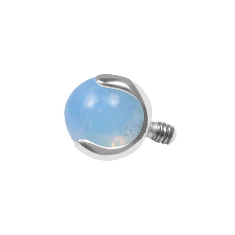 Eternal Metal Astm F136 Titanium Oplite Ball Dermal Anchor Prong Top Body Piercing Jewelry 1