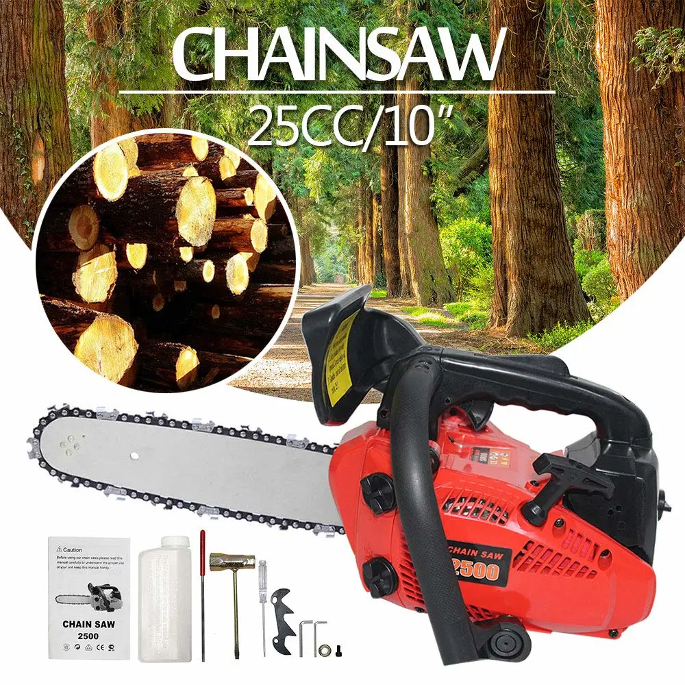 25cc Gasoline Chain Saw with Carving Bar - Wood Cutting Power Tools (GS2500C) 3