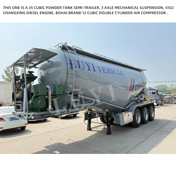 Powder Transporters Dry Fly Ash Cement Bulker Trailer 5