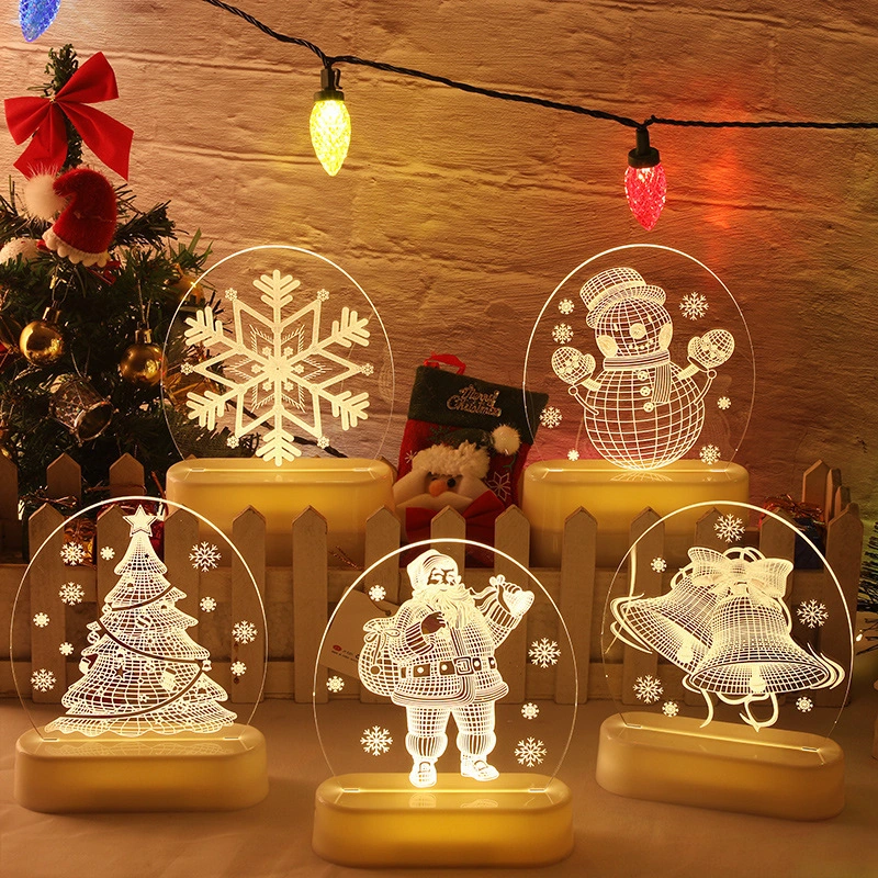 Personalized 3D LED Letter Night Light for Christmas Tree  Gl-S01 Battery Operated Waterproof Decor with Acrylic Base 1