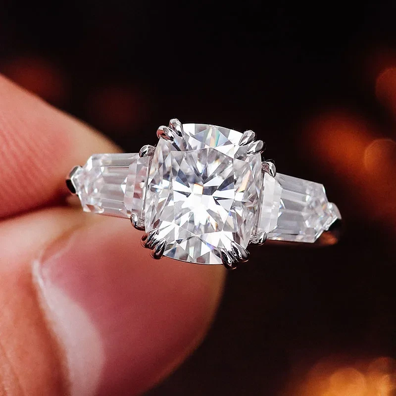 Provence Moisanite Anneaux pour femmes Bijoux de mariage Real 10K 14K 18K Solid Gol Gra Men Certificat Moisanite Engagement Ring 1