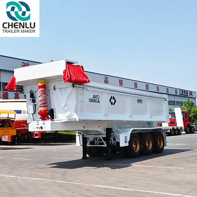 Semi End Dump Trailers for Sale 7000-8000mm LJT9401ZHXfrom China 3