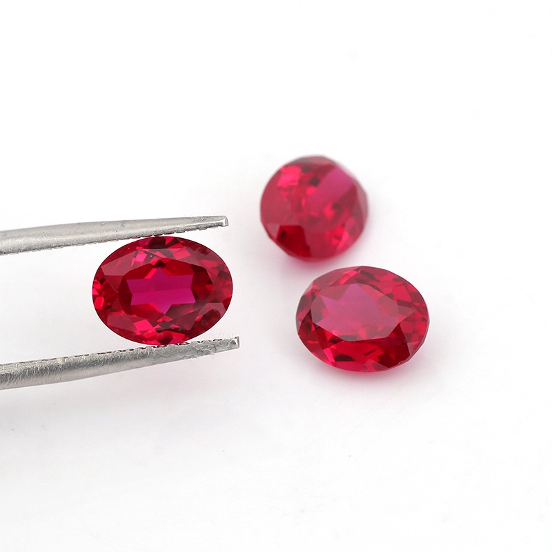 Neue Trendpaube Blutfarbe Oval Brilliant Cut zertifiziertes Labor Ruby Edelsteinpreis pro Karat Großhandel 2021 1