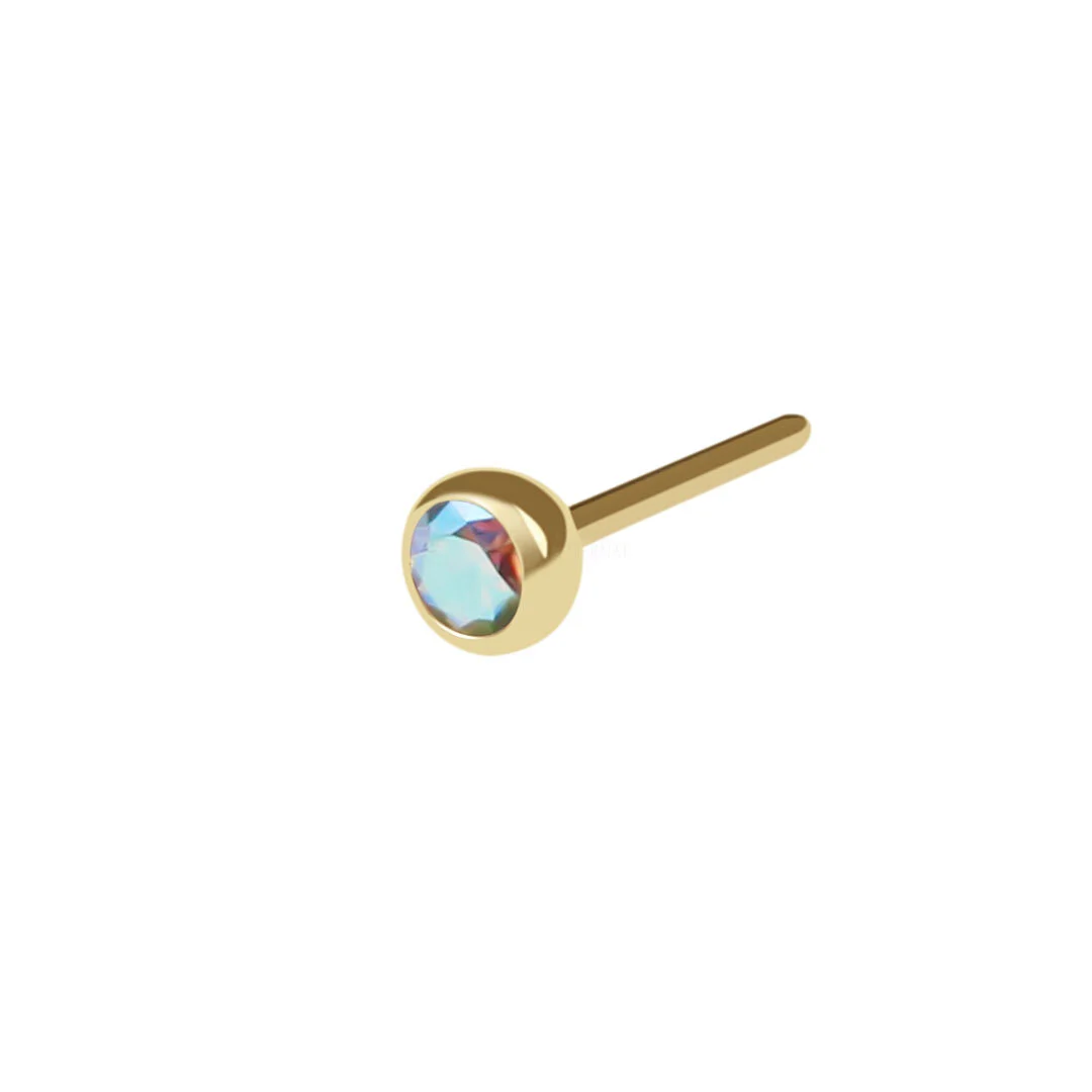 Eternal Astm F136 Titanium Pvd Gold Threadless Labret Piercing 1