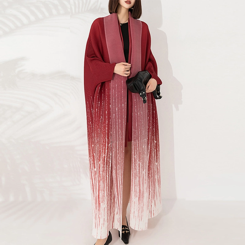 Plis Vêtements 2024 Nouvelle Abaya Femmes Élégante Robe Abaya Musulmane Style Moyen-Orient Miyake Plissée Grande Taille Fournisseur Abaya Traditionnel 1