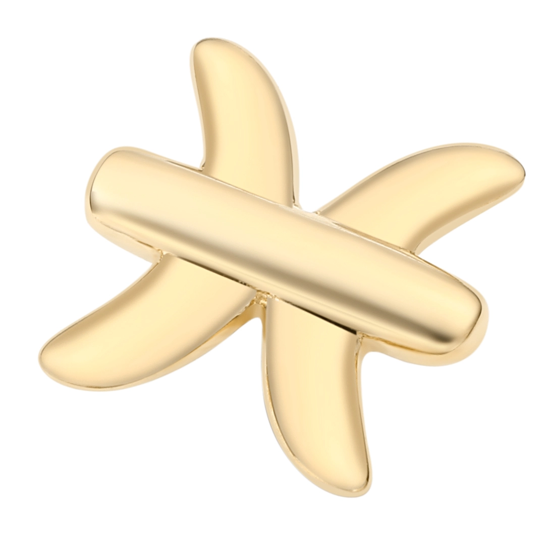 Anillo de nariz, labio, piercing, sin rosca, con cierre a presión, de oro macizo de 14 quilates, para el signo del zodiaco Piscis, caracola, trago, metal eterno 1