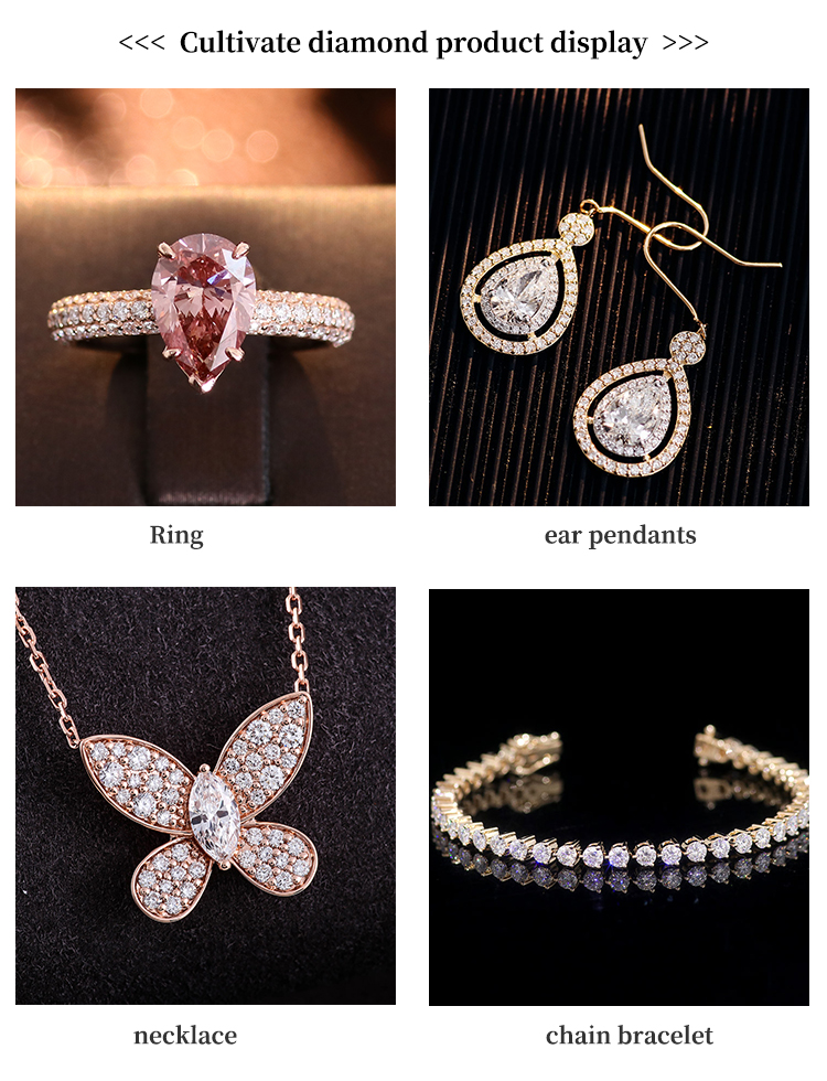 Bague de mariage en moissanite 10k 14k véritable or taille émeraude taille laboratoire <000000> Bague Toi et moi en moissanite champagne taille poire 22