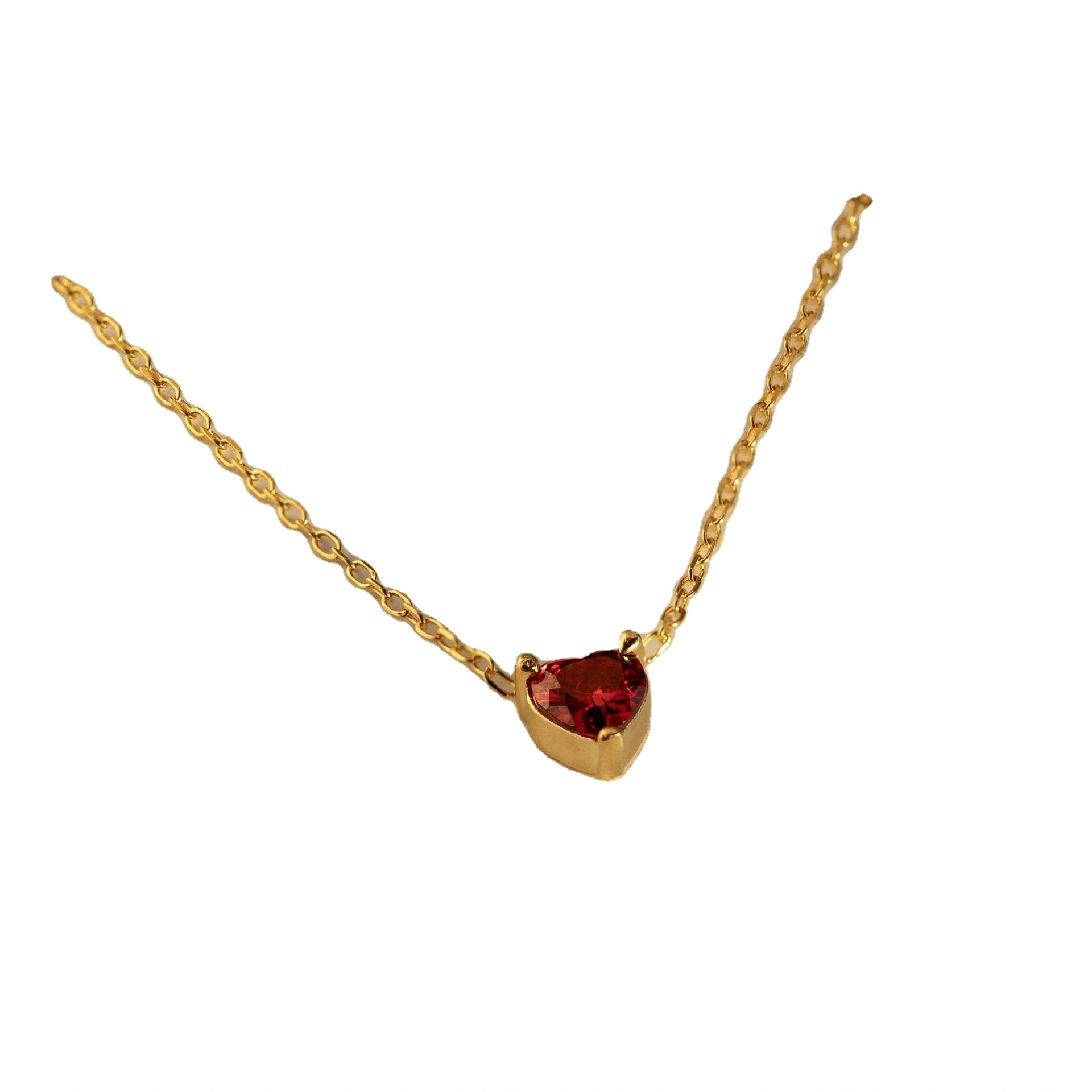 Twelve Birthday Stone Pendant Charm Colorful Crystal Love Stainless Steel Necklace Fashion Women's Wholesale 1