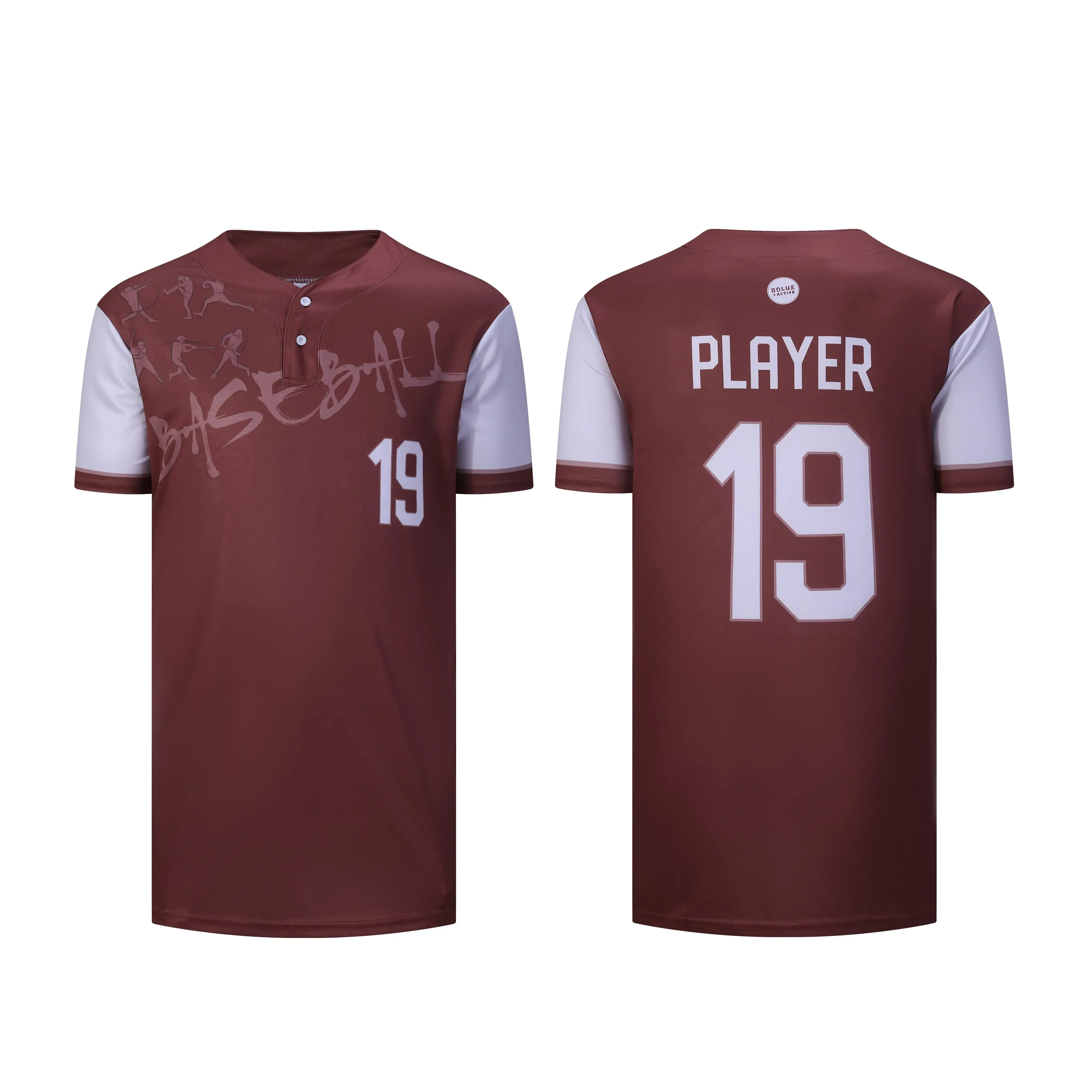 Léinte baseball mogalra plain sublimated saincheaptha Menor an tSín Fir Unisex Baseball Jersey Sportswear 1