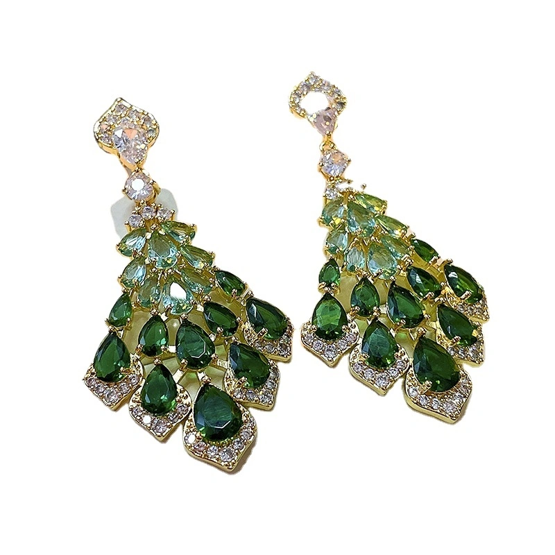 S925 Silver Needle Diamond Droplet Earrings French Vintage Diamond Tassel New Earrings Wholesale 1