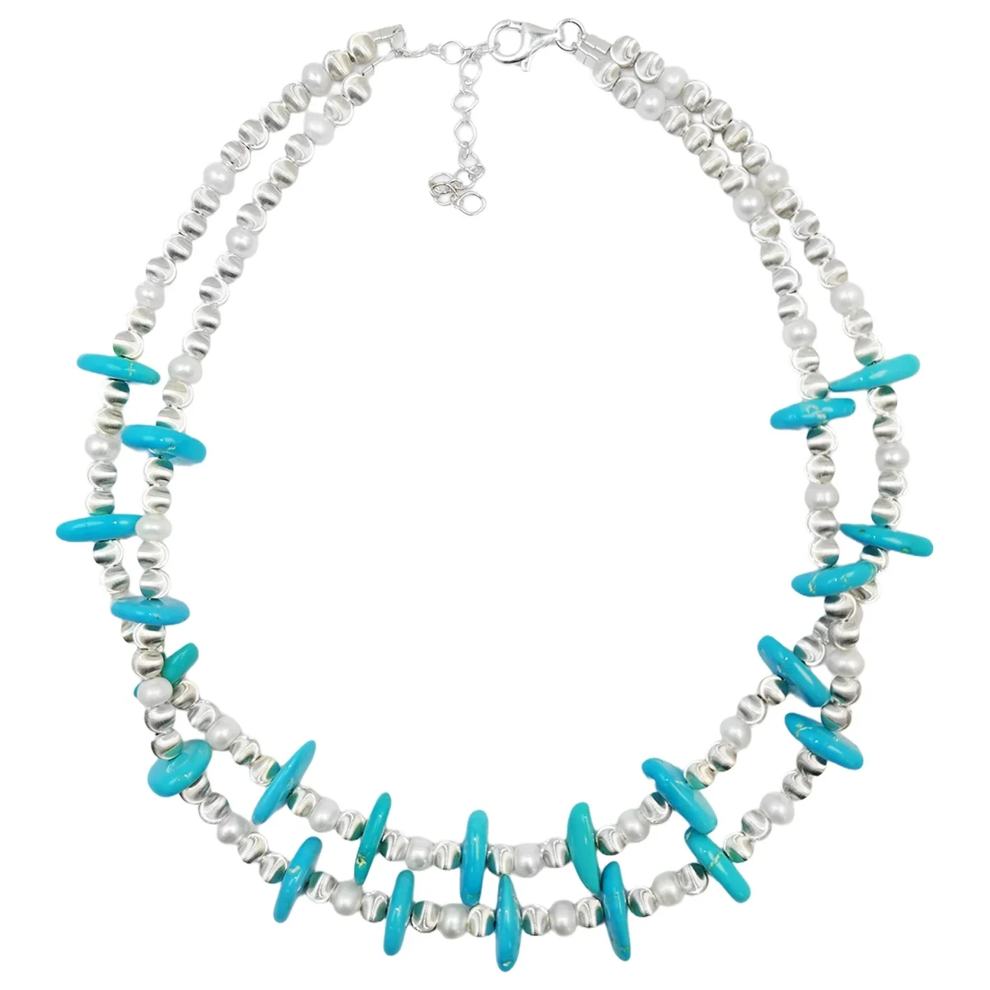 Necklace Natural Turquoise Necklace Pair With Delicate Natural Pearls And Turquoise Beautiful Jewelry Necklace Winter Gifts 1