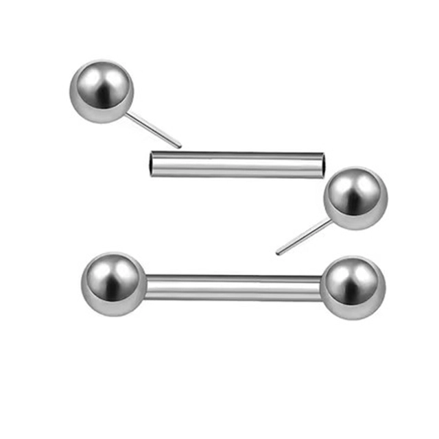 Eternal Metal Astm F136 Titanium Threadless Plan Nipple Barbells Piercing Jewelry 1