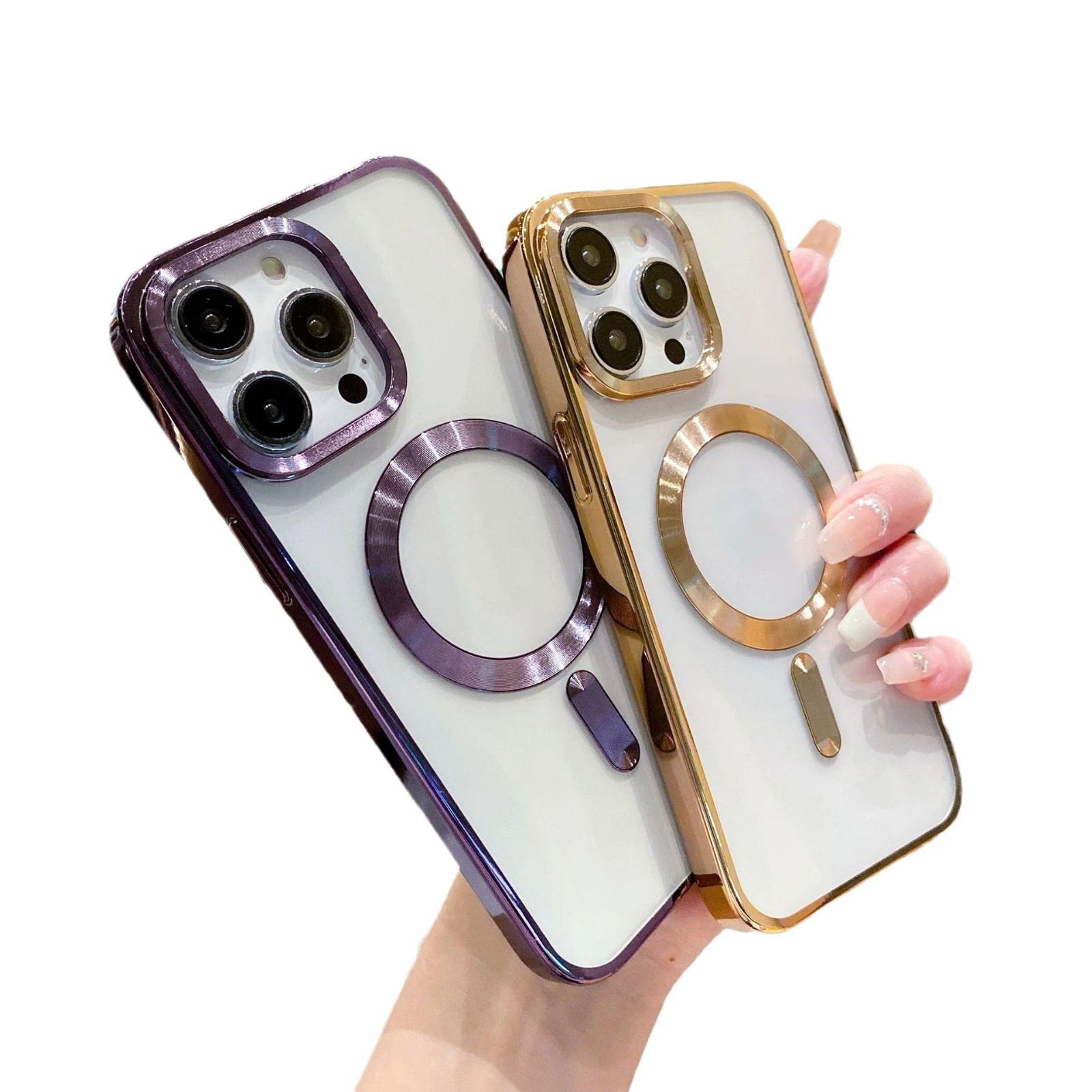 Suitable For Iphone Emagnetic Phone Case With Cd Texture And Large Hole 7plus 11 12 13 14 Promax Xs Max 1