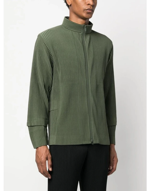 الطيات مصنع الملابس Miyake Malecoat Homme الرجال مطوي جاكيت زيبرا تقسم الأكمام يندبروف الرجال معطف 1