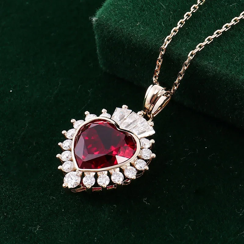 Collier en or 14K Collier de bijoux de style classique Coup Coup Ruby Pendant Provence Gems Hot Vente 1